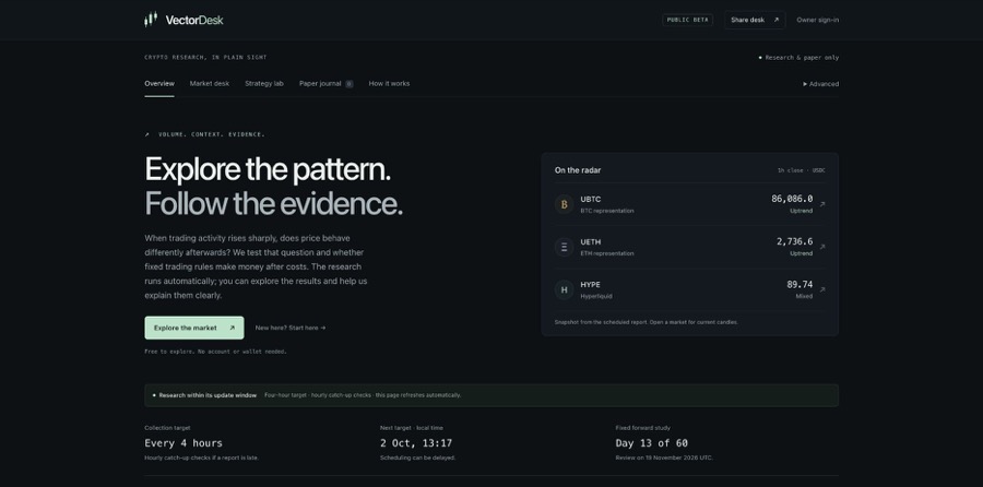 Screenshot of Vector Desk